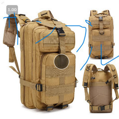 バックパック　ナップサックの画像