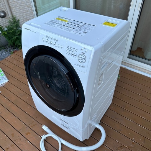 【2022年製】SHARP プラズマクラスタードラム式洗濯乾燥機ES-S7G-WL　