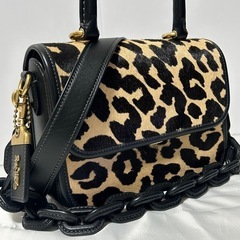 ほぼ未使用✨coach ローグ 3way ヘアカーフ レオパード豹柄ハンドバッグ
