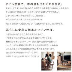 ナチュラル アルダー材 サイドテーブル 2引き出しの画像
