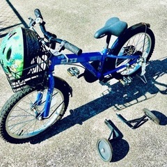 ☆ジモティ割あり☆ 子供自転車 18インチ 水色 クリーニング済み TC2495