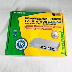 エレコム 10/100Mbps 16ポート電源内蔵 スイッチング...