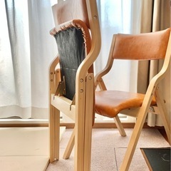 【受け渡し予定者決定済】ダイニングチェア　折りたたみ　2脚の画像
