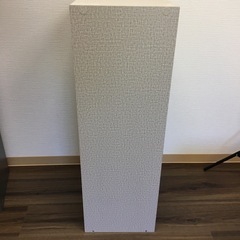 【組立済完成品】棚板可動式3段カラーボックス　ファブリックグレー（布目調ベージュ）の画像
