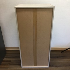 【組立済完成品】棚板可動式3段カラーボックス　ファブリックグレー（布目調ベージュ）の画像