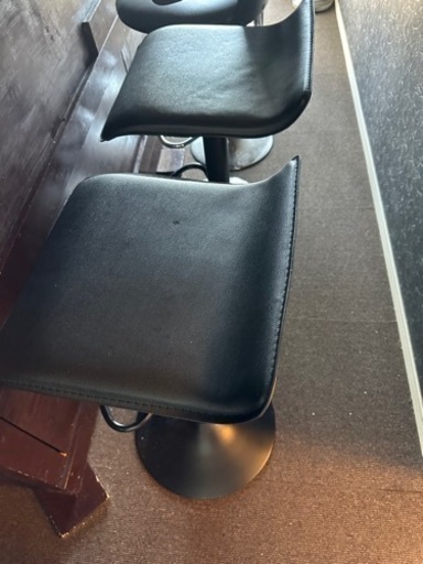 カウンターチェア　黒　2脚セット