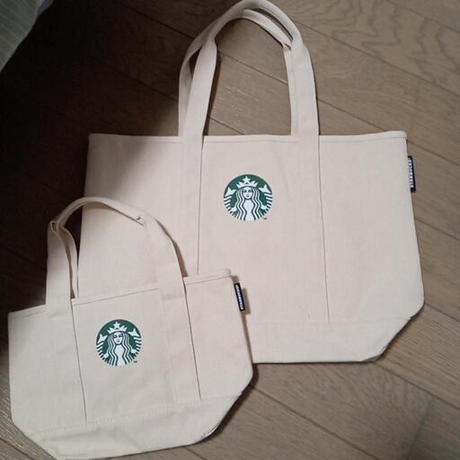 早いもの勝ち！新品。スタバ　トートバッグ２つ