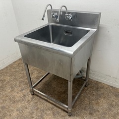 ステンレス　業務用　1層シンク流し台　蛇口付き　厨房　飲食店　W６００ｘD６００ｘH８００ｍｍ