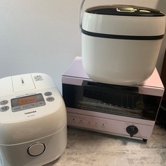 B160 炊飯器2個とトースターのセット　東芝　KOM　　