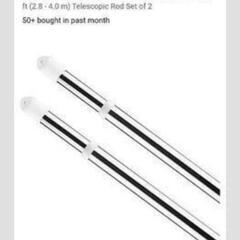 【引越 -9/15】【定価3,600円】1年半使用 パール金属 ステンレス 竿竹 2.8-4.0m 伸縮可能 2本の画像