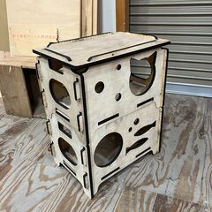 猫ボックス 道具箱 コンテナ 試作 ネジ不要 DIY 組み立て箱...