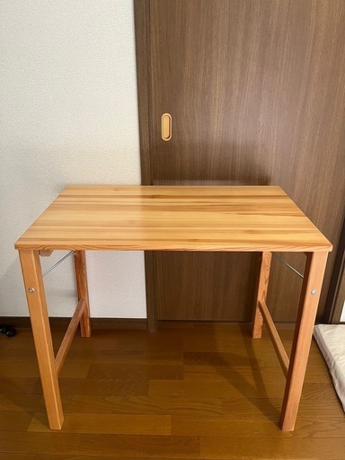 美品　無印良品　パイン材　折りたたみテーブル　デスク