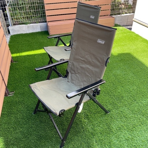 【値下げ】Colemanレイチェア2脚セット「オリーブ」