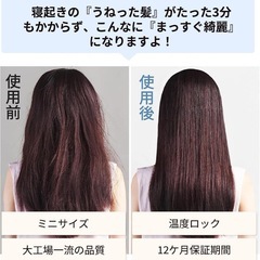 ヒートブラシ ヘアアイロン 急速加熱 ストレートアイロン ストレートブラシ 旅行の画像