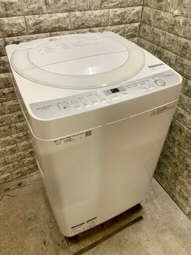 大阪送料無料★3か月保障付き★洗濯機★2018年★シャープ★7kg★ES-GE7B-W★S-996