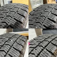 【ブリヂストン】BRIDGESTONE BLIZZAK VRX2 155/65R14 2021年 スタッドレス 7～8分山 LeyBahn ホイール付 ４本セット
