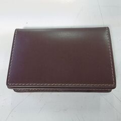 【⑬】mic  MIC　ミック　名刺入れ　牛皮　革製　ブラウン　MH0228　の画像
