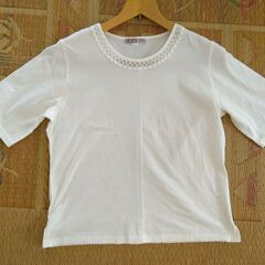 白Tとシアージャケット　レディース　Lサイズの画像