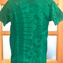 ★ メキシコ産 トカゲ ムラ染め グリーン Tシャツ ★の画像