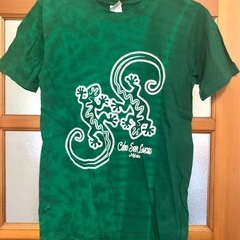 ★ メキシコ産 トカゲ ムラ染め グリーン Tシャツ ★