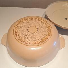 両手鍋 外径約29cm ベージュの画像