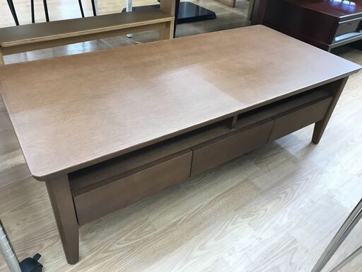 ★ジモティ割あり★ ニトリ センターテーブル ライトブラウン H38×W120×D55 クリーニング済み KJ6138