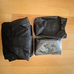 レインコート　上下セット　3L  黒　収納ケース付の画像