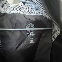 レインコート　上下セット　3L  黒　収納ケース付の画像