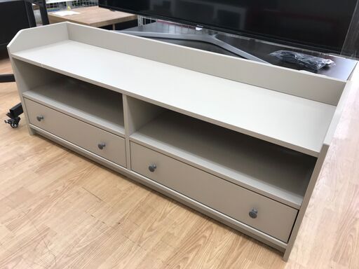 ★ジモティ割あり★  TV台 アイボリー H54×W138×D36 クリーニング済み KJ6139