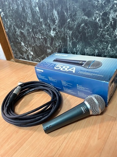 本日限定 SHURE BETA58A ダイナミックマイク Providence SL-S2L62 マイクケーブル付き ボーカルマイク