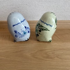 フクロウ　置き物　オブジェ　陶器　メキシコの画像
