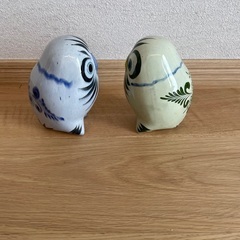 フクロウ　置き物　オブジェ　陶器　メキシコの画像