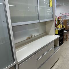 【値下げしました】ジモティ来店特価!!　　食器棚　パモウナ　ホワイト　　　J-0935