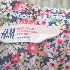 H&M 薄手 長袖シャツ 80〜90cm 花柄の画像