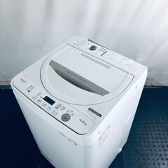 ID:se10774 シャープ SHARP 洗濯機 一人暮らし 中古 2021年製 全自動洗濯機 4.5kg べージュ 送風 乾燥機能付き ES-GE4E-C  【リユース品：状態B】【送料無料】【設置費用無料】