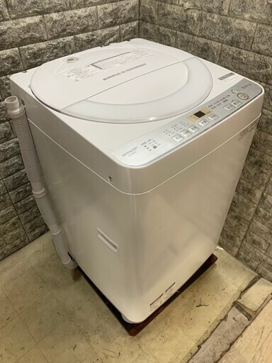 大阪送料無料★3か月保障付き★洗濯機★2019年★シャープ★6kg★ES-GE6C-W★S-618