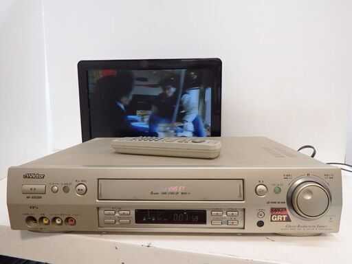 新札幌 ビクター Victor ビデオデッキ HR-VXG200 S-VHS ビデオカセットレコーダー動作品 1999年製 リモコン付き No.2789