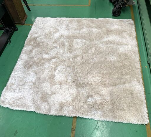 伊勢崎店【現状品】gi9-35 カーペット カステラグ 色：ライトベージュ