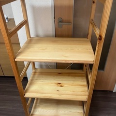 無印パイン材ユニットシェルフ
