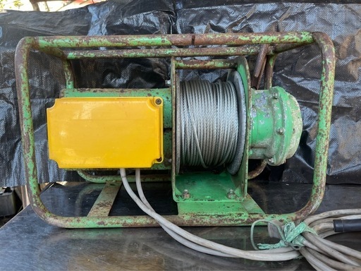 トーヨーコーケン ベビーマイティ MA-650 650M 電動ウインチ ウィンチ　荷重150kg ホイスト 荷揚げ　吊上げ クレーン　ワイヤー約48m