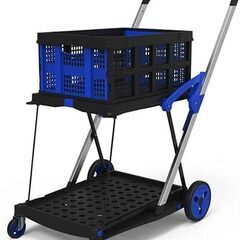 キャリーカート 台車 静音 耐荷重60kg 折りたたみ 2段 カ...