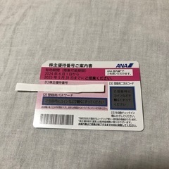 ANA株主優待券　1枚　譲ります
