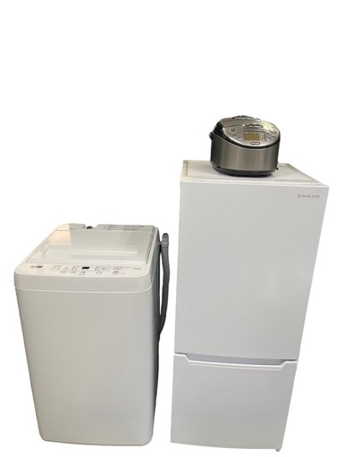 【配送設置込み】家電3点セット　冷蔵庫洗濯機2022年　炊飯器付き