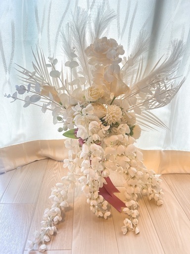 結婚式ブーケ花束、造花、前撮り、後撮り、結婚式準備、ウェディングフォト、wedding、ブライダル