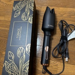 TOSAGE ヘアアイロン カール コテ 自動 カールアイロン オート 巻き髪 カーラー やけど防止 5段階温度設定 左右対称 タイマー知らせ ラッピング ブラックの画像