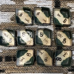 ［骨董品レトロ ］織部焼角小鉢10個セット 