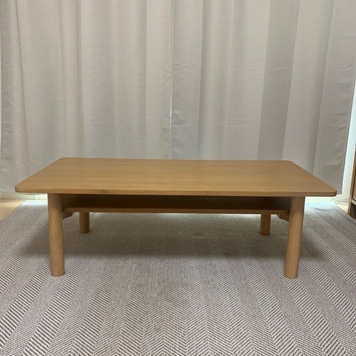 無印良品　木製ミドルテーブル・オーク材　高さ30cm