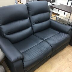 ★ジモティ割あり★ ニトリ　NITORI ソファー 黒　ブラック W151×D97-164×H96 クリーニング済み SJ7104