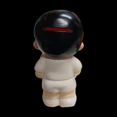 （ご予約済）(中古)昭和レトロ ソフビ 信ちゃん テニス 貯金箱の画像