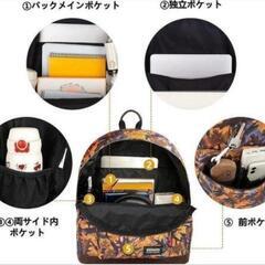 新品未使用品✨お洒落！カモフラ柄❤️大容量 リュック　バックパック　迷彩　収納ポケット多数　防水の画像
